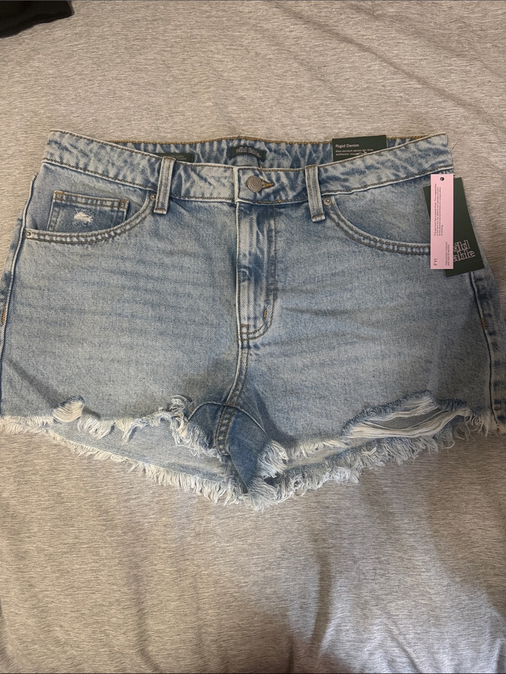 wild fable Light Wash Distressed Denim Shorts